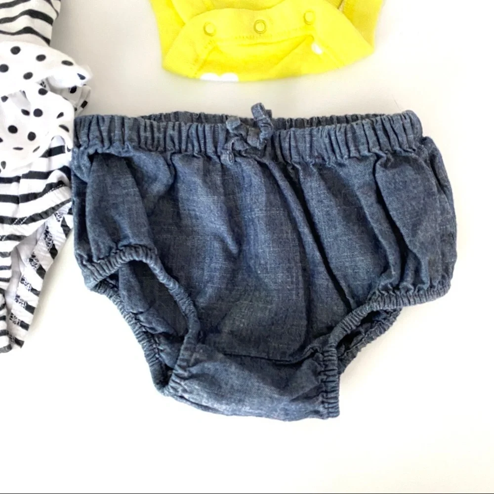 Baby Girl Clothes Bundle 6M Lot Bodysuits Shorts Outfits Mixed Brands 6pc
